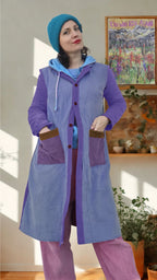Cotton Corduroy Coat - Blueberry haze