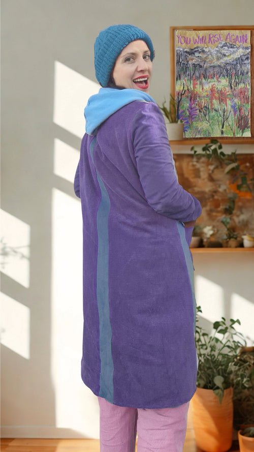 Cotton Corduroy Coat - Blueberry haze
