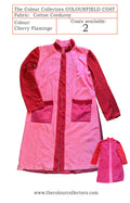 Cotton Corduroy Coat - Cherry Flamingo