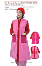 Cotton Corduroy Coat - Cherry Flamingo