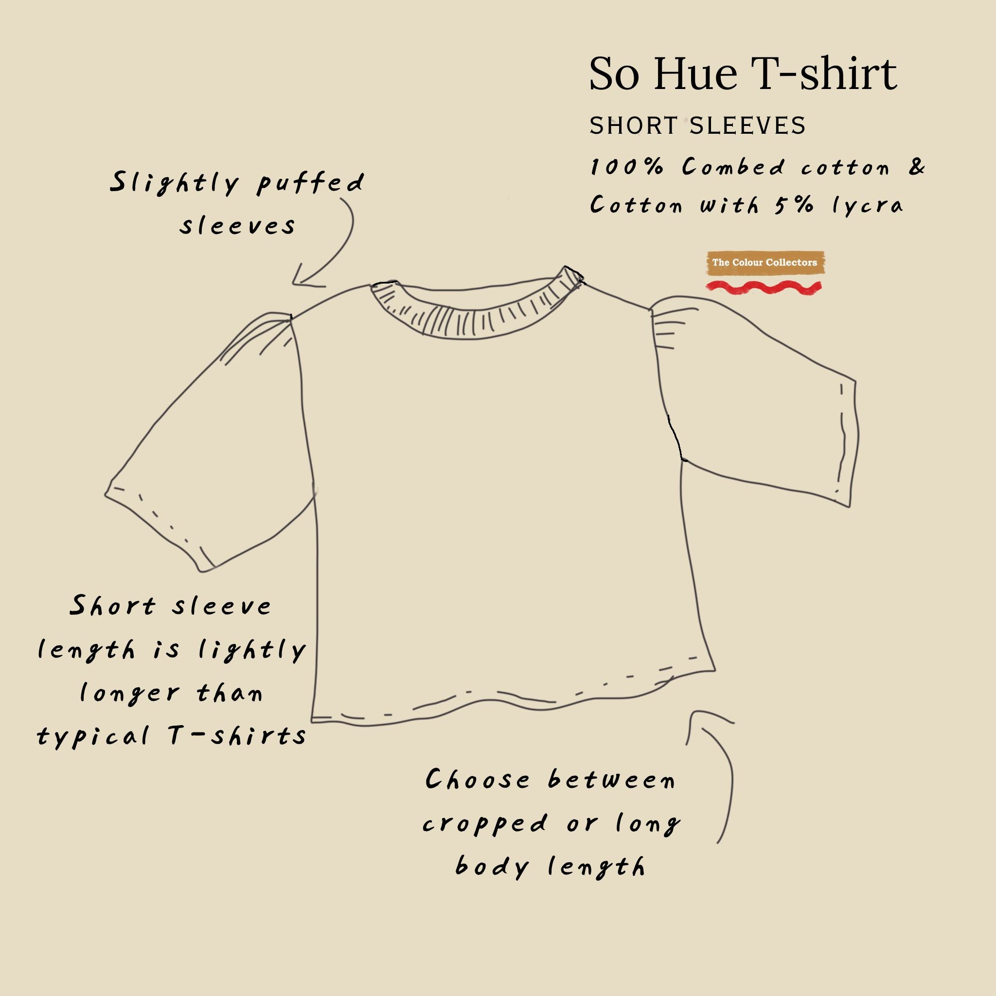 So Hue Cotton T-shirt  long and short sleeves (Pre-mixes)