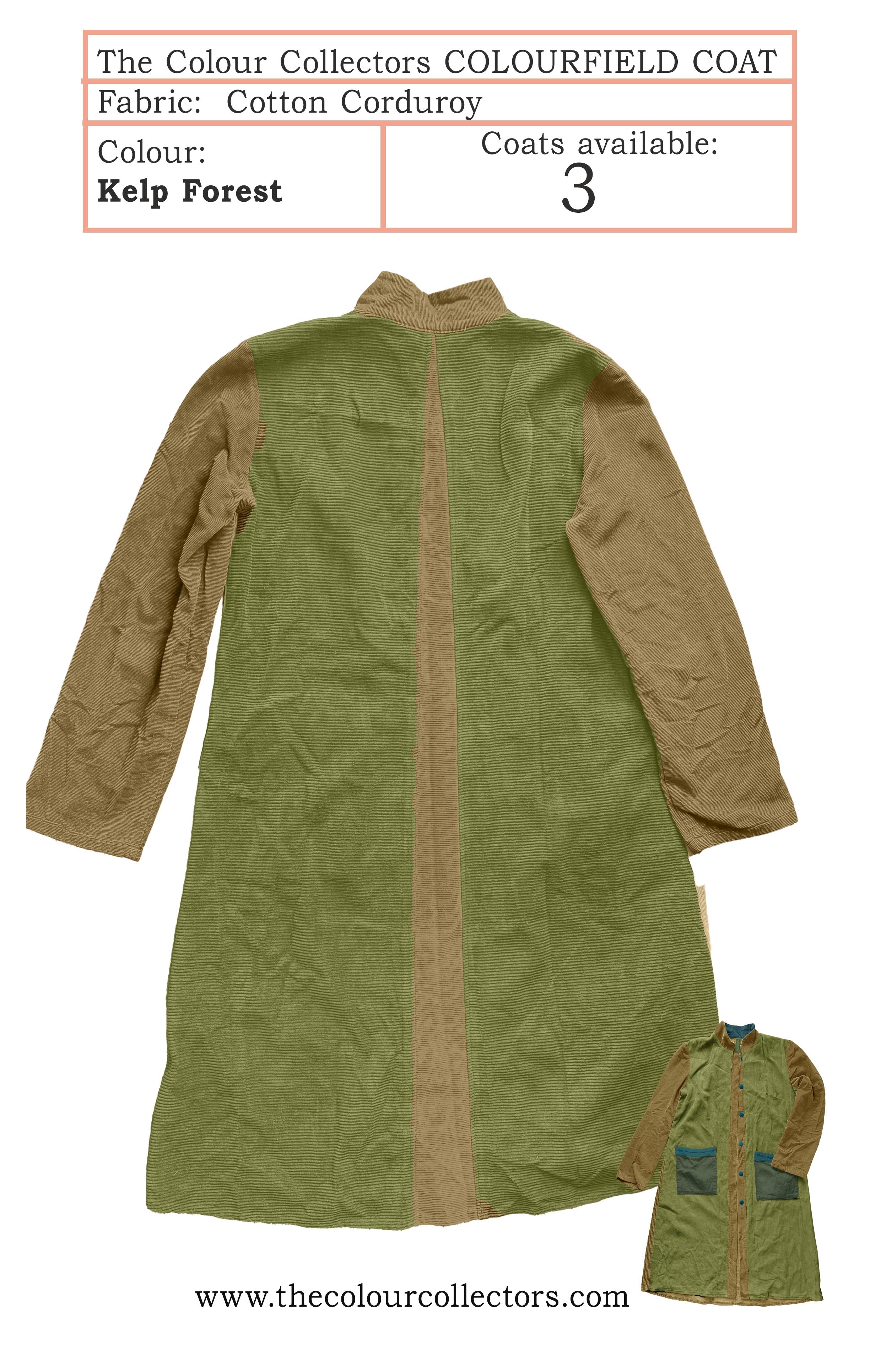 Cotton Corduroy Coat - Kelp Forest