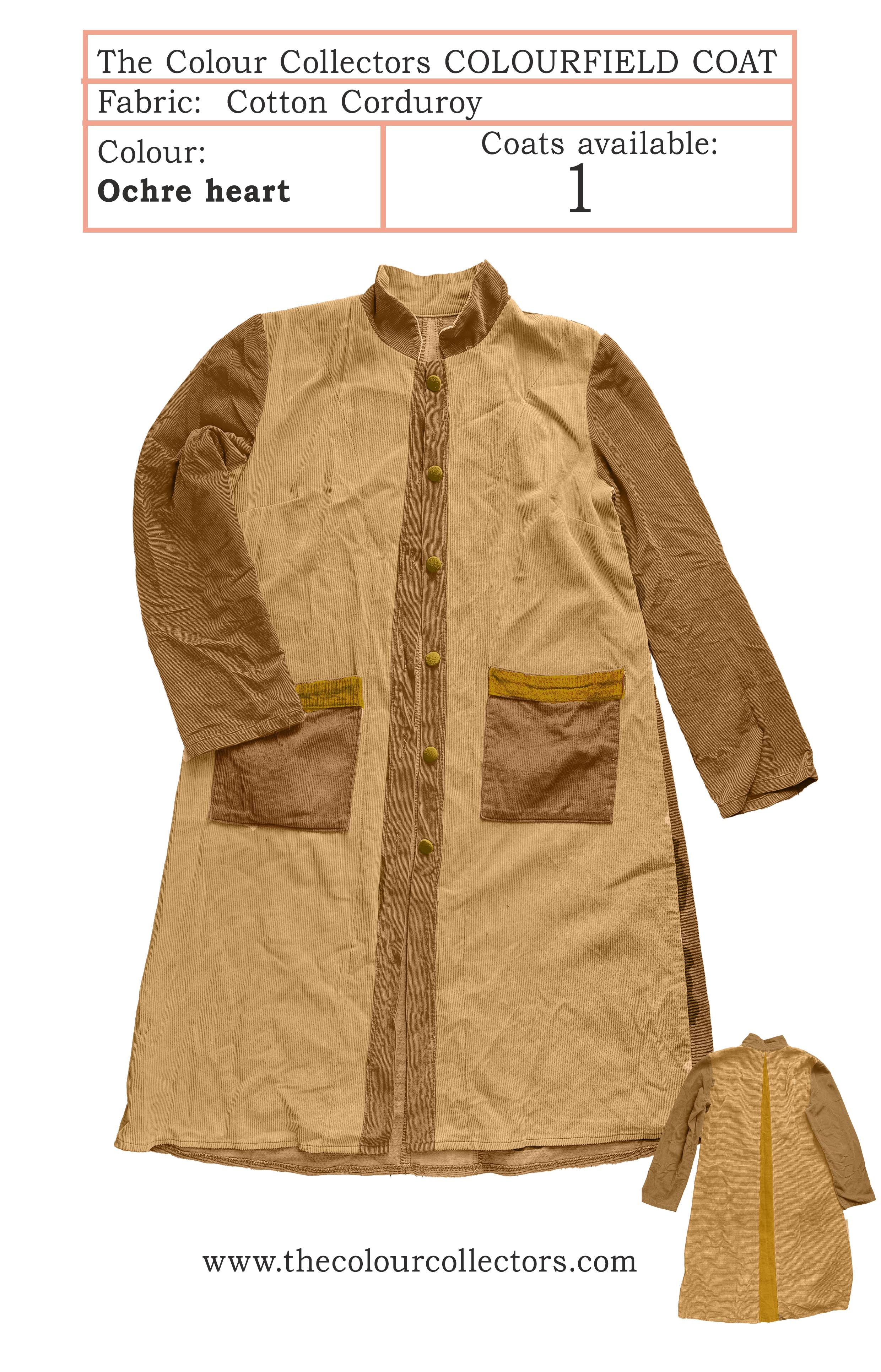 Cotton Corduroy Coat - Ochre heart