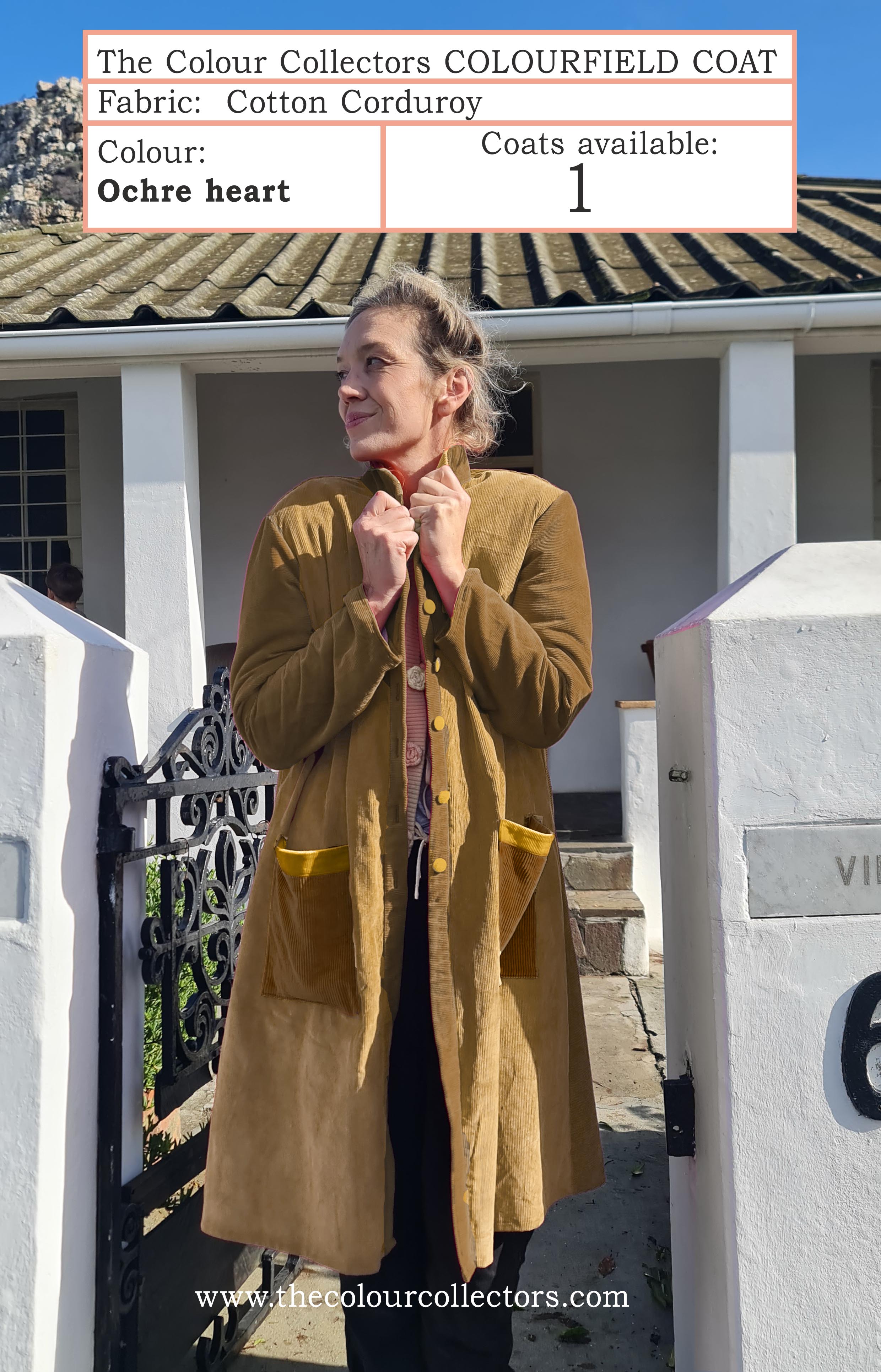 Cotton Corduroy Coat - Ochre heart
