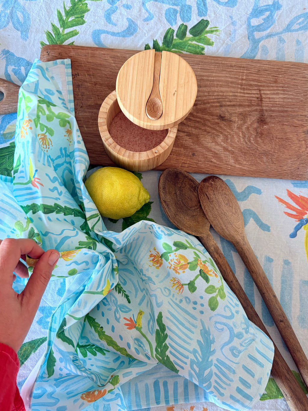 Cotton Tea towel - Garden Party