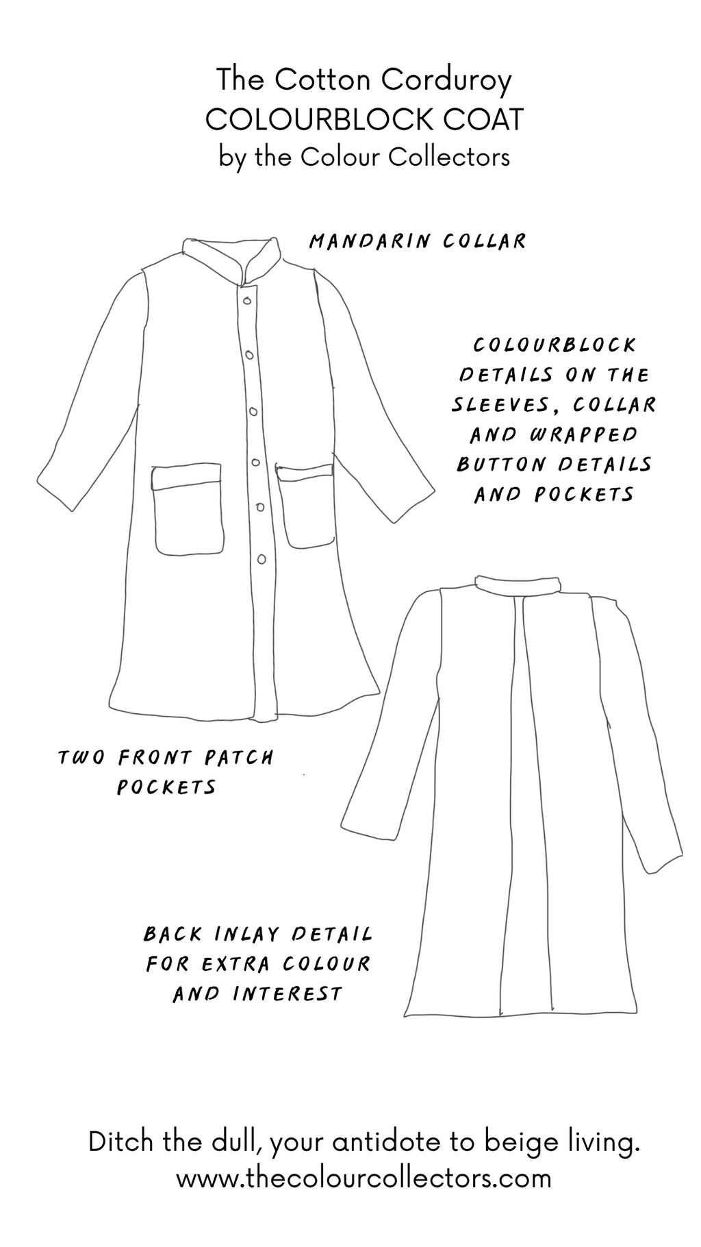 Cotton Corduroy Coat - Blueberry haze