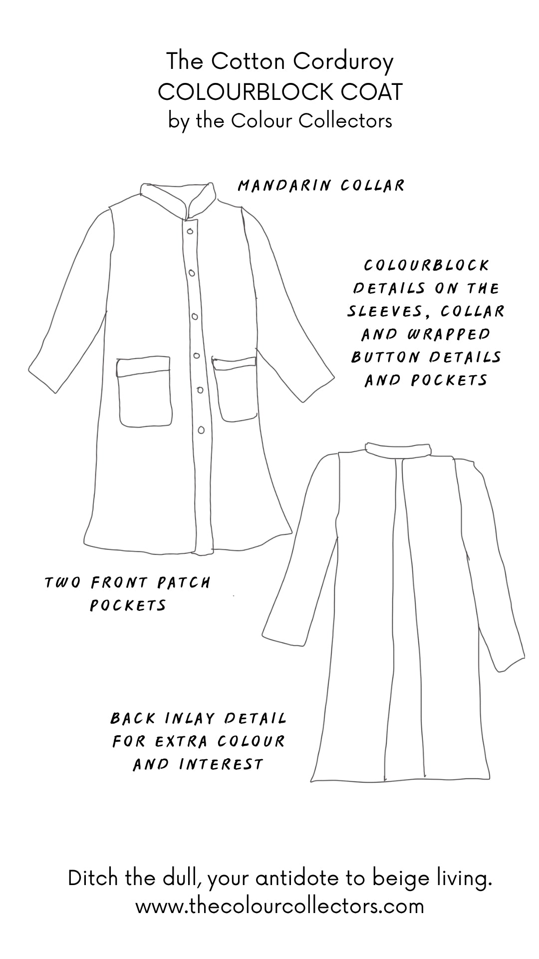 Cotton Corduroy Coat - Blueberry haze