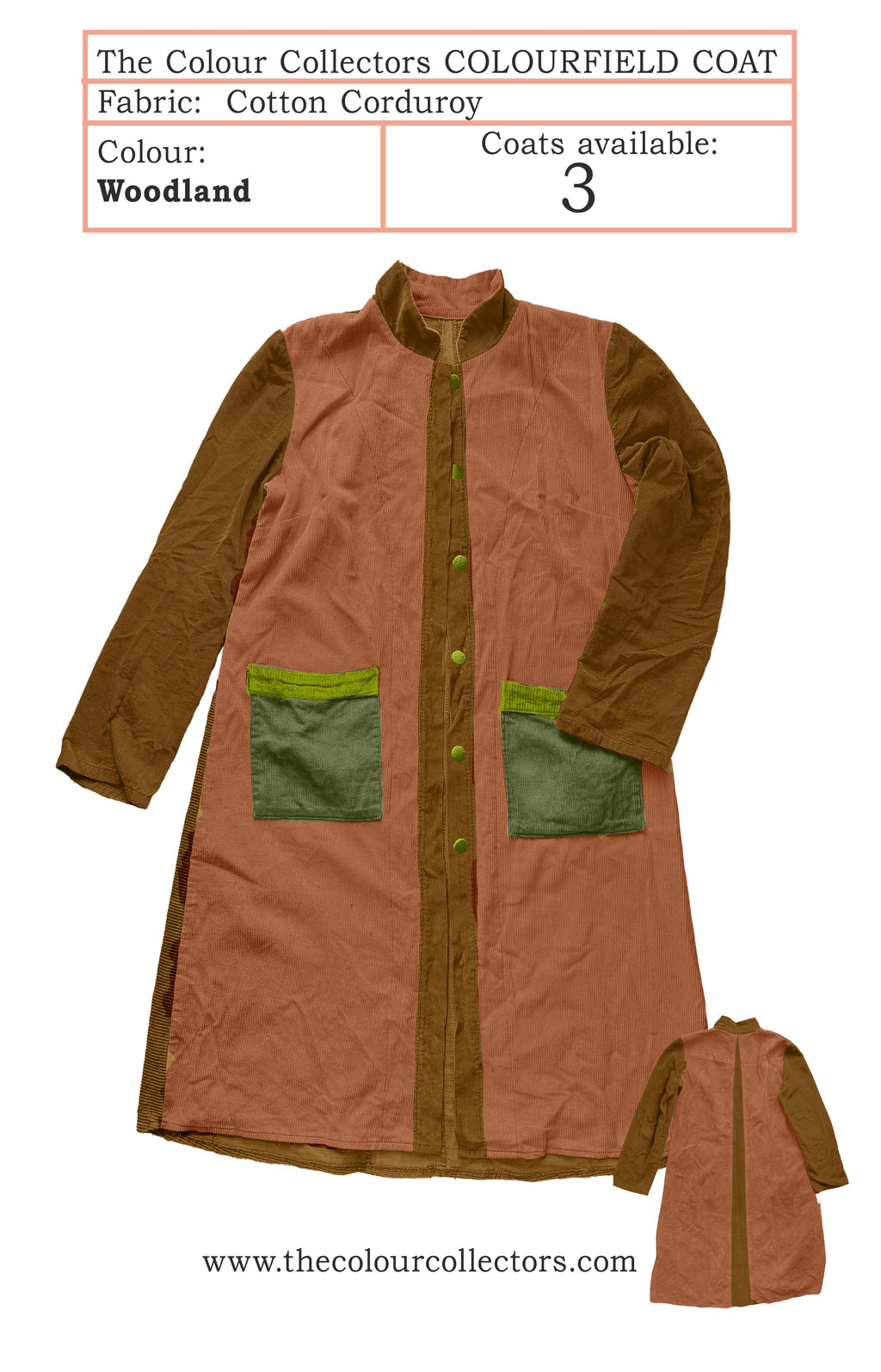 Cotton Corduroy Coat - Woodland